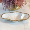 Inspire Me! Home Decor Gold And White Beaded Sectioned Serving Dish