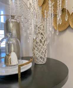 Inspire Me! Home Decor Champagne Ceramic Cut-Out Vase