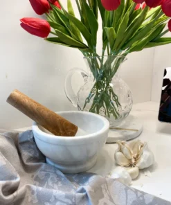 Inspire Me! Home Decor Marble Mortar And Pestle With Wooden Handle (3 Styles) KITCHEN