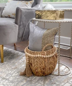 Inspire Me! Home Decor Braided Baskets With Beaded Tassel (Set Of 2)