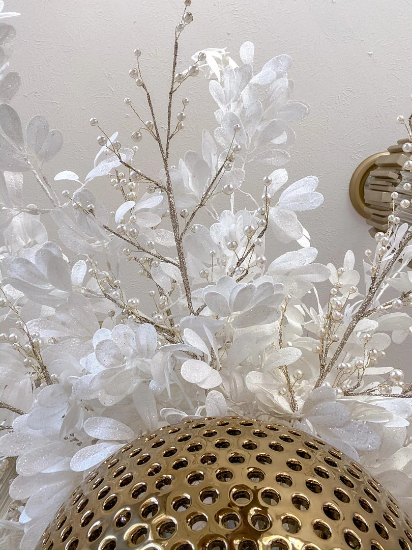 Inspire Me! Home Decor Gold Glitter Pearl Stem