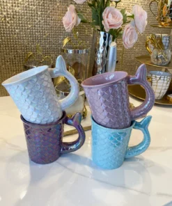 Inspire Me! Home Decor Set Of 4 Mermaid Mugs KITCHEN