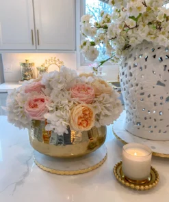 Inspire Me! Home Decor Real Touch Austin Rose (4 Colors) Floral Stems