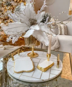 Inspire Me! Home Decor White Enameled Metal Candle Holder (2 Colors)