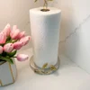 Inspire Me! Home Decor Gold Leaf Detailed Paper Towel Holder ( Available In 2 Sizes)