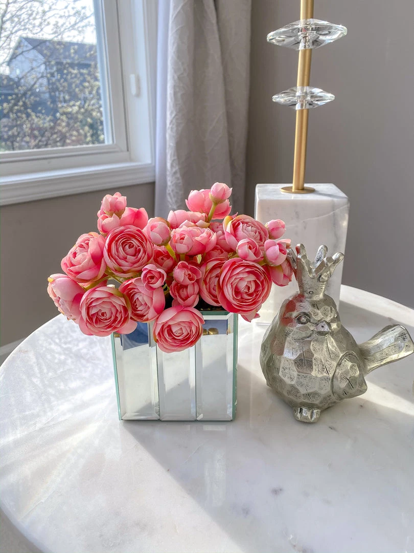Inspire Me! Home Decor Mirror Cube Vase (2 Sizes)