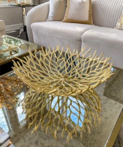 Inspire Me! Home Decor Gold Metal Branch Bowls (2 Sizes)