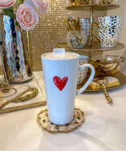 Inspire Me! Home Decor Heart Travel Mug W/ Handle KITCHEN