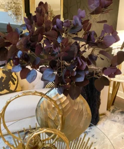 Inspire Me! Home Decor Dark Plum Flat Leaf Eucalyptus Stem