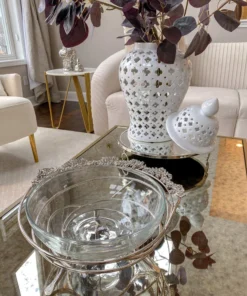 Inspire Me! Home Decor Jeweled Edge Bowl With Glass Insert (2 Colors)