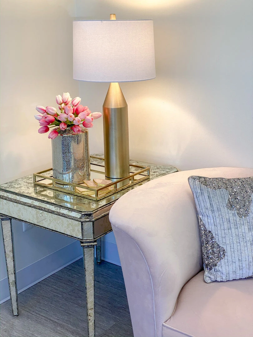 Inspire Me! Home Decor Large Gold Square Mirror Glass Tray