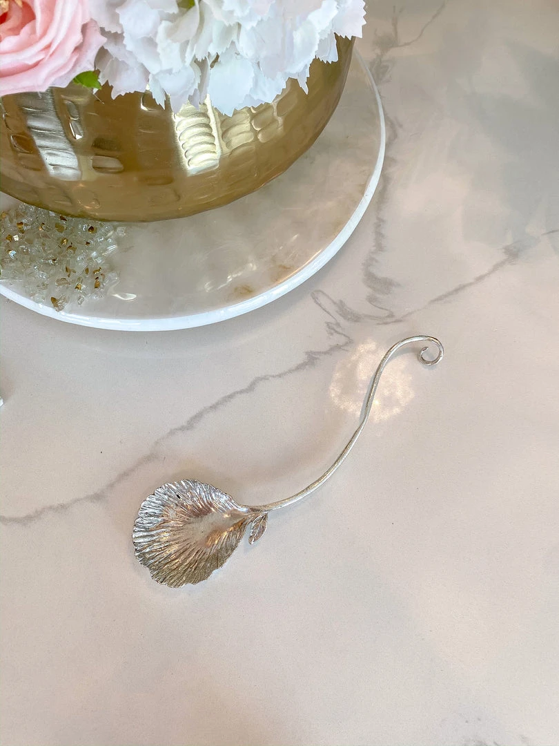 Inspire Me! Home Decor Silver Flower Petal Spoon Rest ( 2 Sizes )
