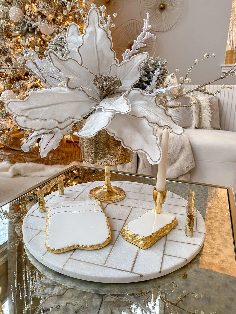 Inspire Me! Home Decor Gold Footed Vase