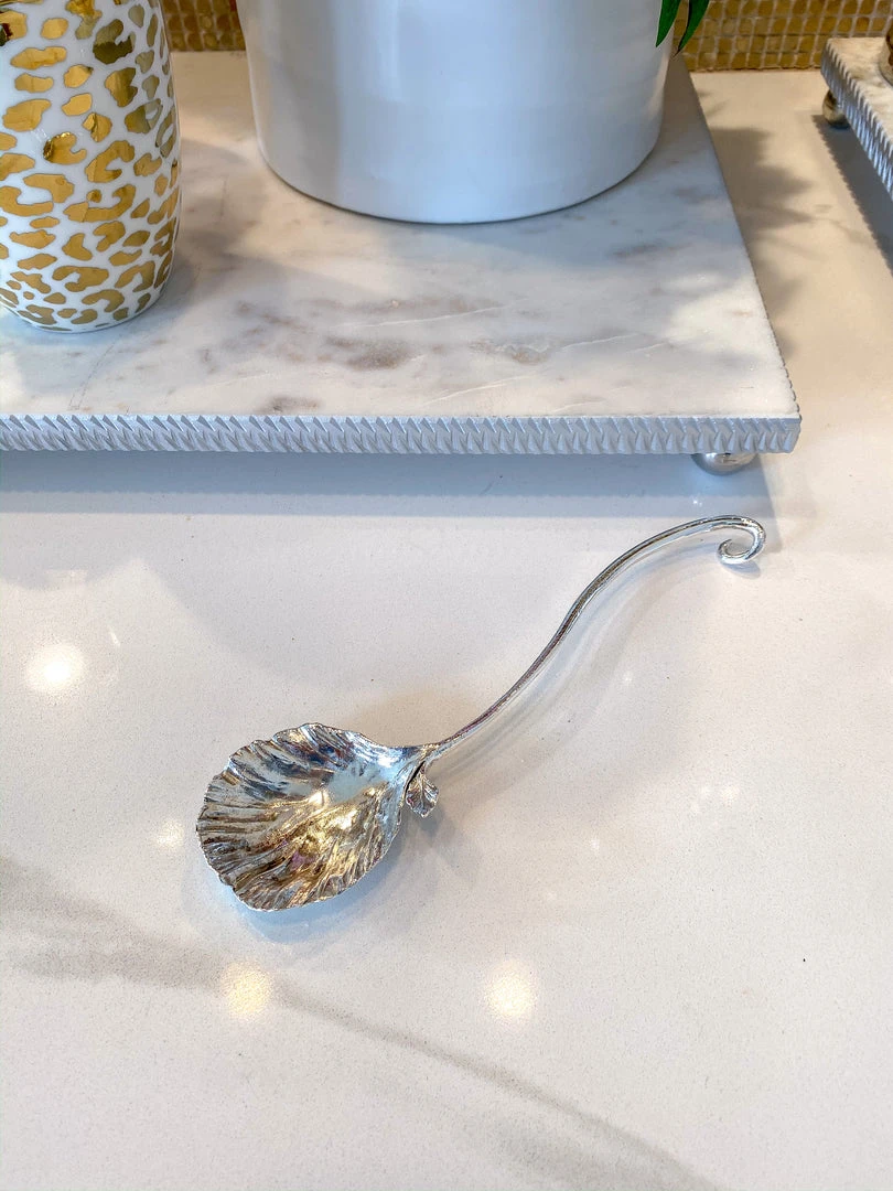 Inspire Me! Home Decor Silver Flower Petal Spoon Rest ( 2 Sizes )