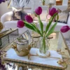 Inspire Me! Home Decor Real Touch Tulip Arrangement In Glass Vase (2 Colors)