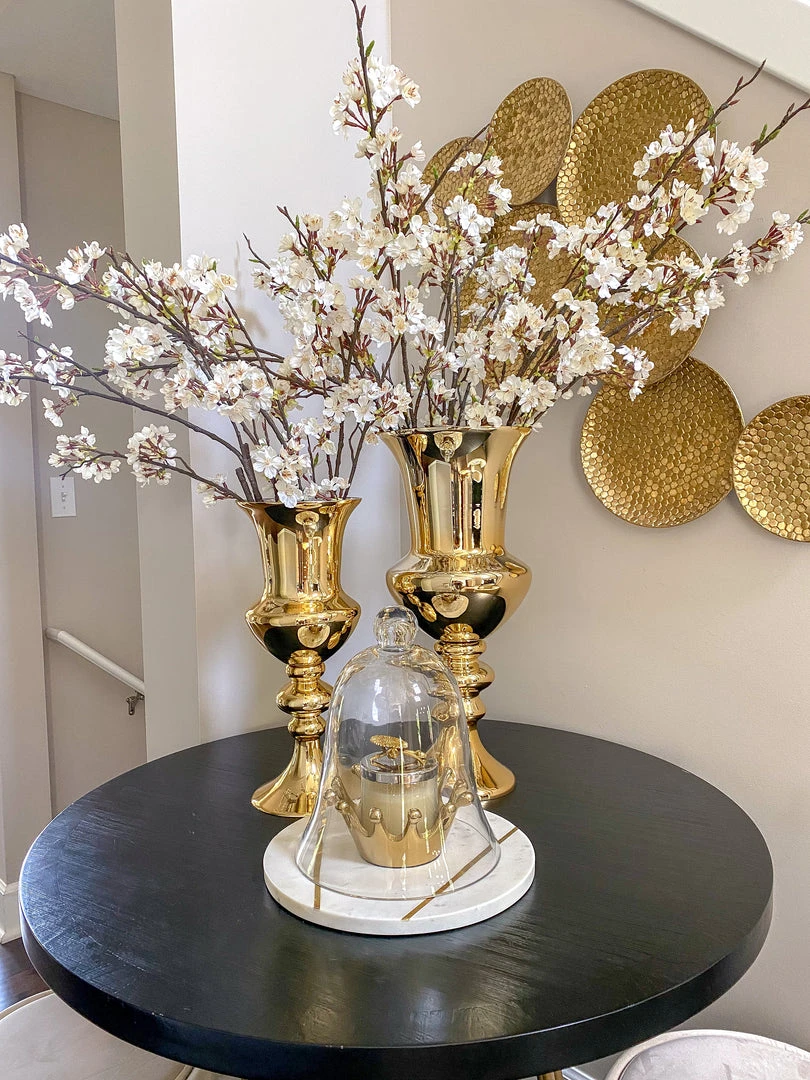 Inspire Me! Home Decor Detailed Stem Vase (2 Colors & 2 Sizes)