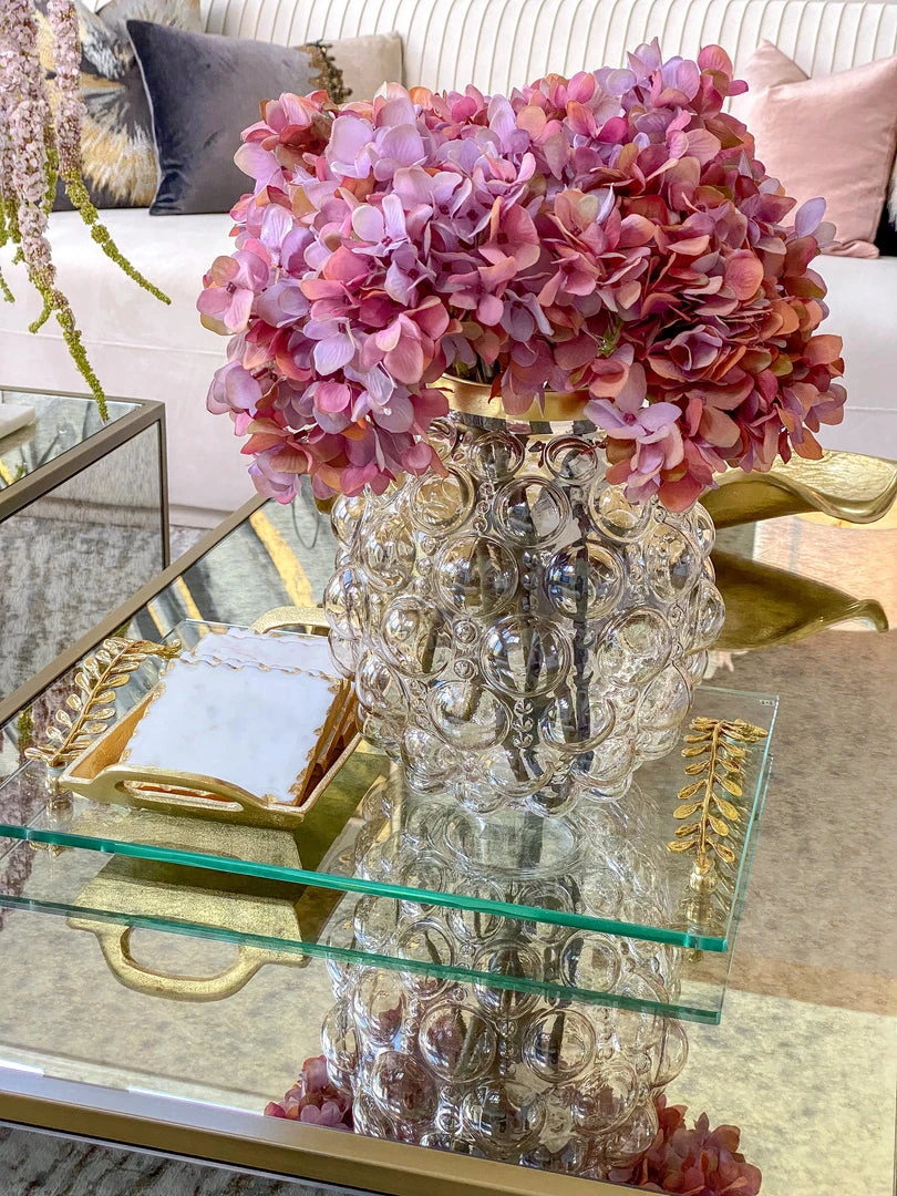 Inspire Me! Home Decor Bubble Vase With Gold Rim (2 Sizes)