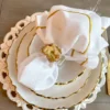 Inspire Me! Home Decor Gold Geod Napkin Rings Set Of 4