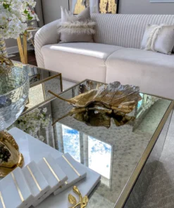 Inspire Me! Home Decor Gold Ombre Folding Leaf Tray