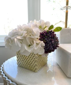 Inspire Me! Home Decor Floral Stems Real Touch White Hydrangea Stem