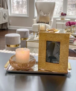 Inspire Me! Home Decor Textured Gold Metal Photo Frame