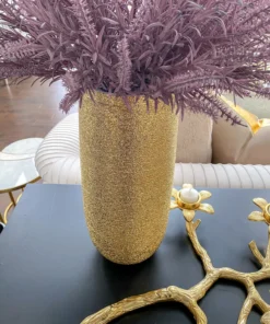 Inspire Me! Home Decor Gold Spun Textured Vase