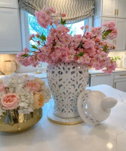 Inspire Me! Home Decor White Beaded Ginger Jar