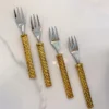 Inspire Me! Home Decor Gold Herringbone Mini Fork