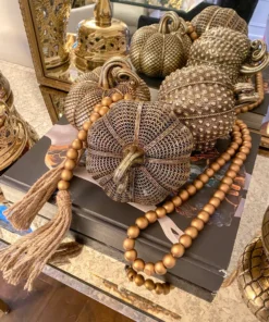 Inspire Me! Home Decor Antique Gold Resin Pumpkin (3 Styles)