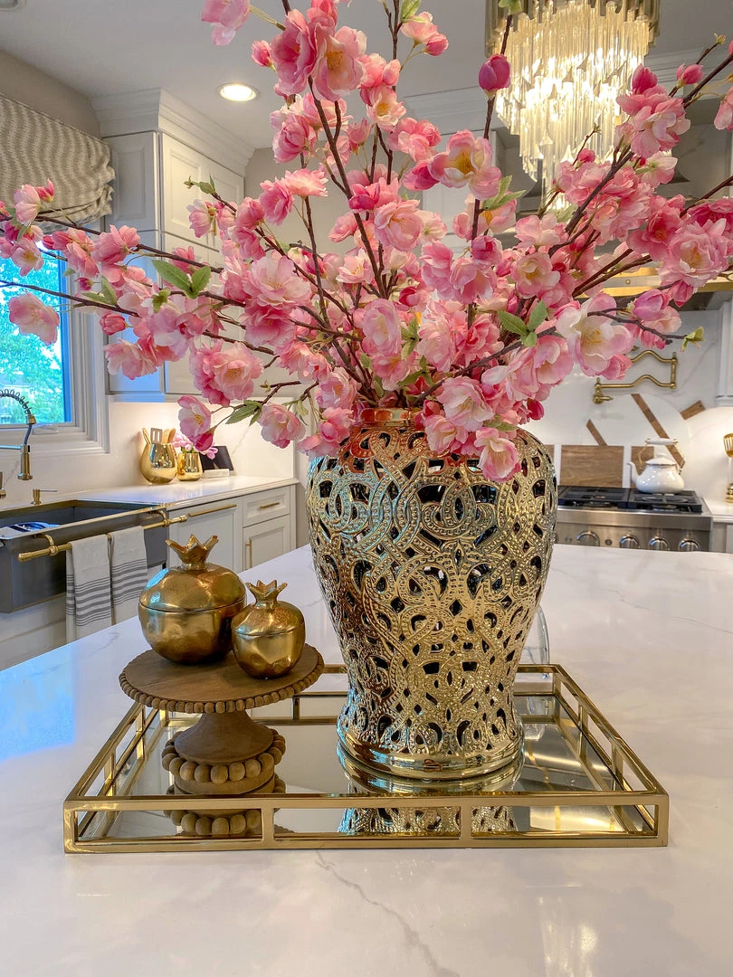 Inspire Me! Home Decor Round Beaded Wood Cake Stand (2 Sizes)