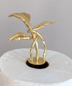 Inspire Me! Home Decor Gold Leaf Detailed Paper Towel Holder