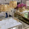 Inspire Me! Home Decor Gold Detailed Goblet Set Of 3