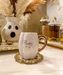 Inspire Me! Home Decor Gold Happy Fall Mug