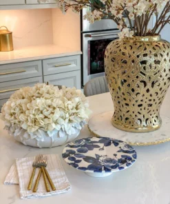 Inspire Me! Home Decor Blue Floral Cakestand KITCHEN