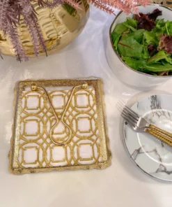 Inspire Me! Home Decor Decorative Square Lunch Napkins (9 Patterns)