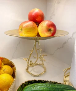 Inspire Me! Home Decor Gold Bowl On Leaf Base
