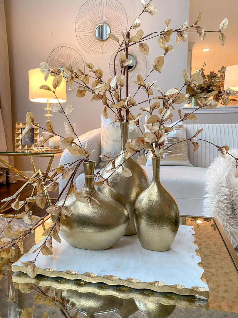 Inspire Me! Home Decor Slim Neck Hammered Texture Vase (3 Sizes)