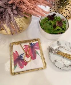 Inspire Me! Home Decor Decorative Square Lunch Napkins (9 Patterns)