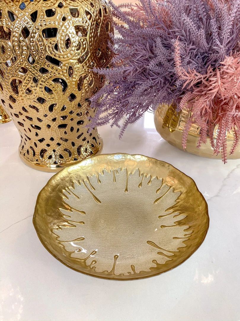 Inspire Me! Home Decor Gold Dipped Large Bowl