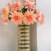 Inspire Me! Home Decor Real Touch Coral Dahlia Stem
