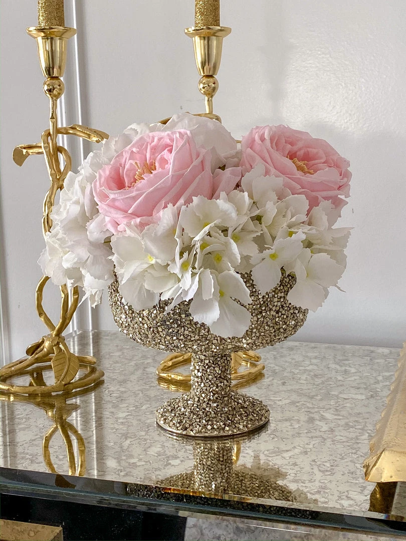 Inspire Me! Home Decor Small Jeweled Decorative Glass Bowl