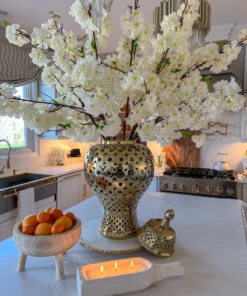 Inspire Me! Home Decor 48" White Cherry Blossom Stem Floral Stems