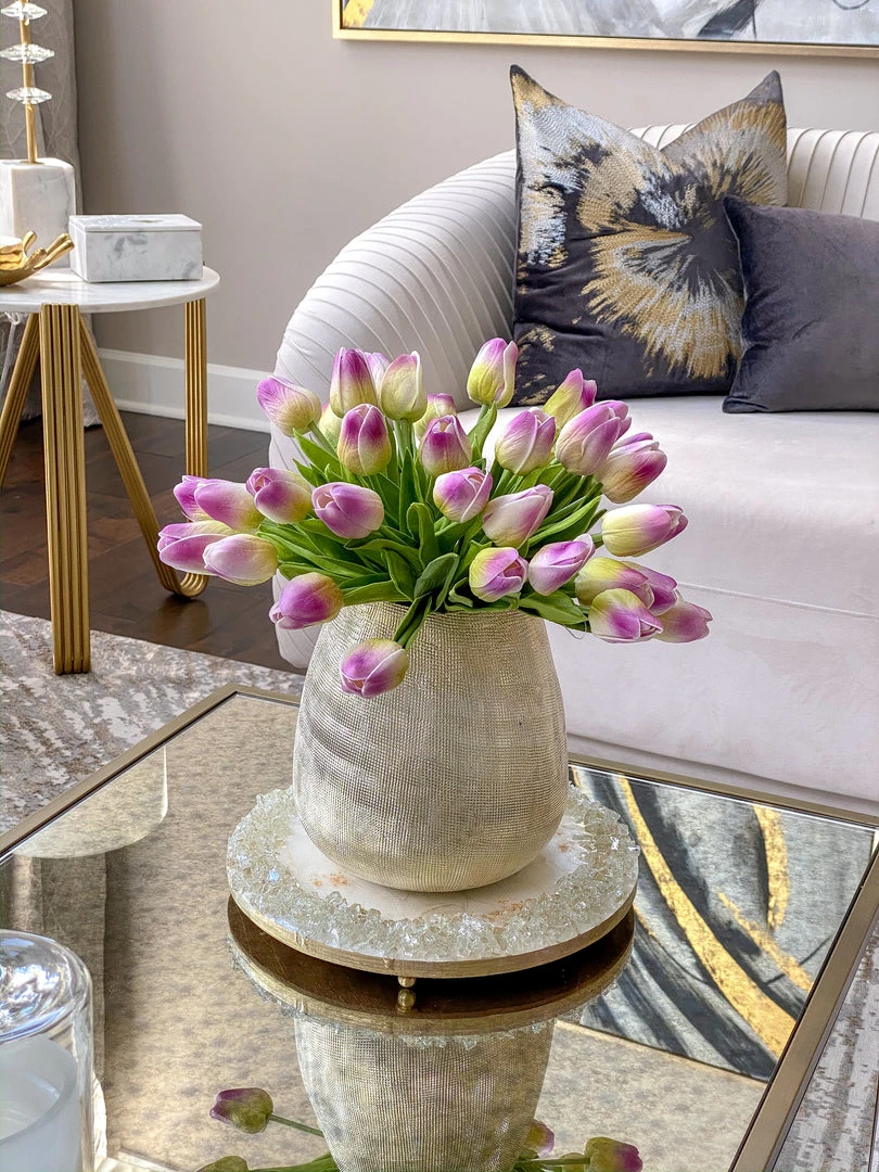 Inspire Me! Home Decor Round White Resin Tray/Trivet