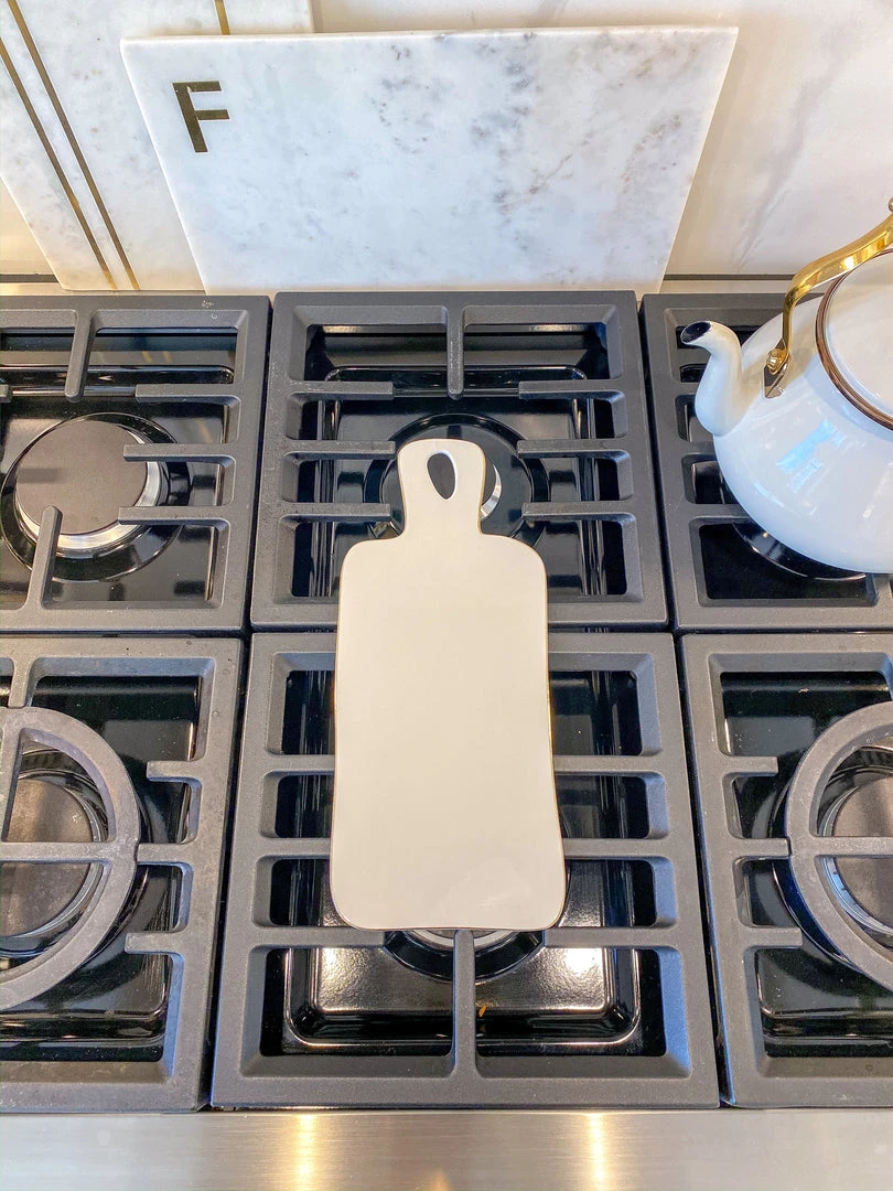 Inspire Me! Home Decor White Ceramic Rectangle Tray W/ Gold Trim KITCHEN