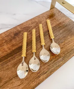 Inspire Me! Home Decor Gold Herringbone Tea Spoon