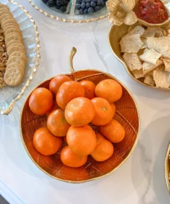 Inspire Me! Home Decor Golden Leaf Bowl