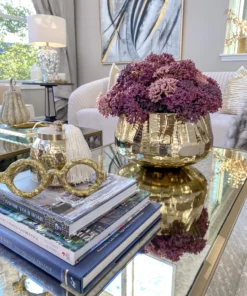 Inspire Me! Home Decor Wide Rimmed Gold Bowl (2 Sizes)