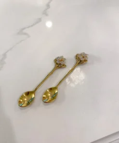 Inspire Me! Home Decor Jeweled Flower Tea Spoon (2 Colors)