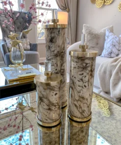 Inspire Me! Home Decor Marbled Pattern Decorative Jars (3 Sizes Available)