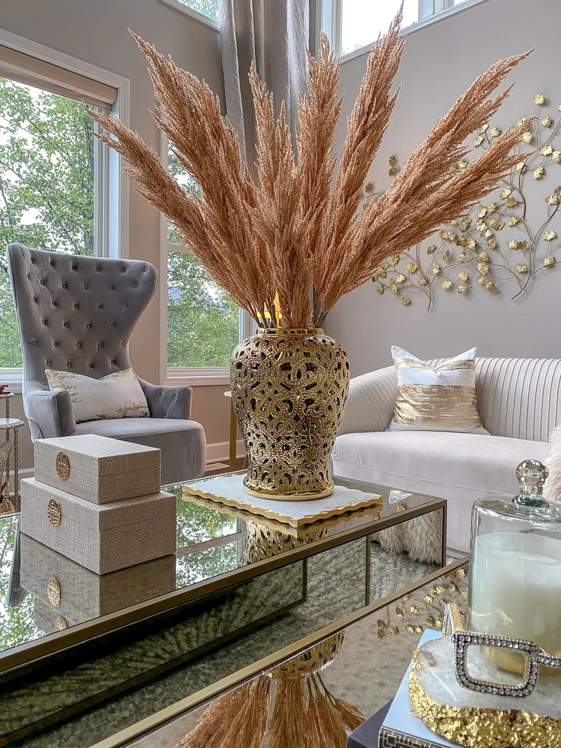 Inspire Me! Home Decor Extra Long Stem Beige Pampas Grass Stem Floral Stems